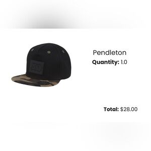 Binky Bro Baby Black Snapback Hat with Camo Brim